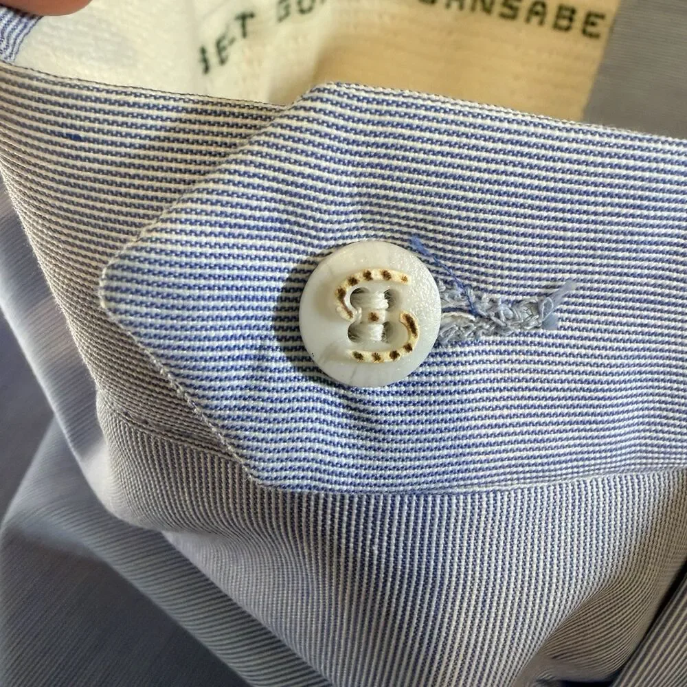 Vintage Sansabelt Golf Men’s Blue Seersucker Dress Pants 34